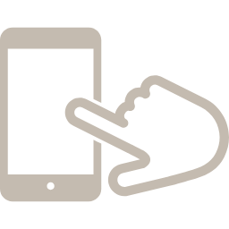 フリックのハンド付きのスマホアイコン素材 (1)