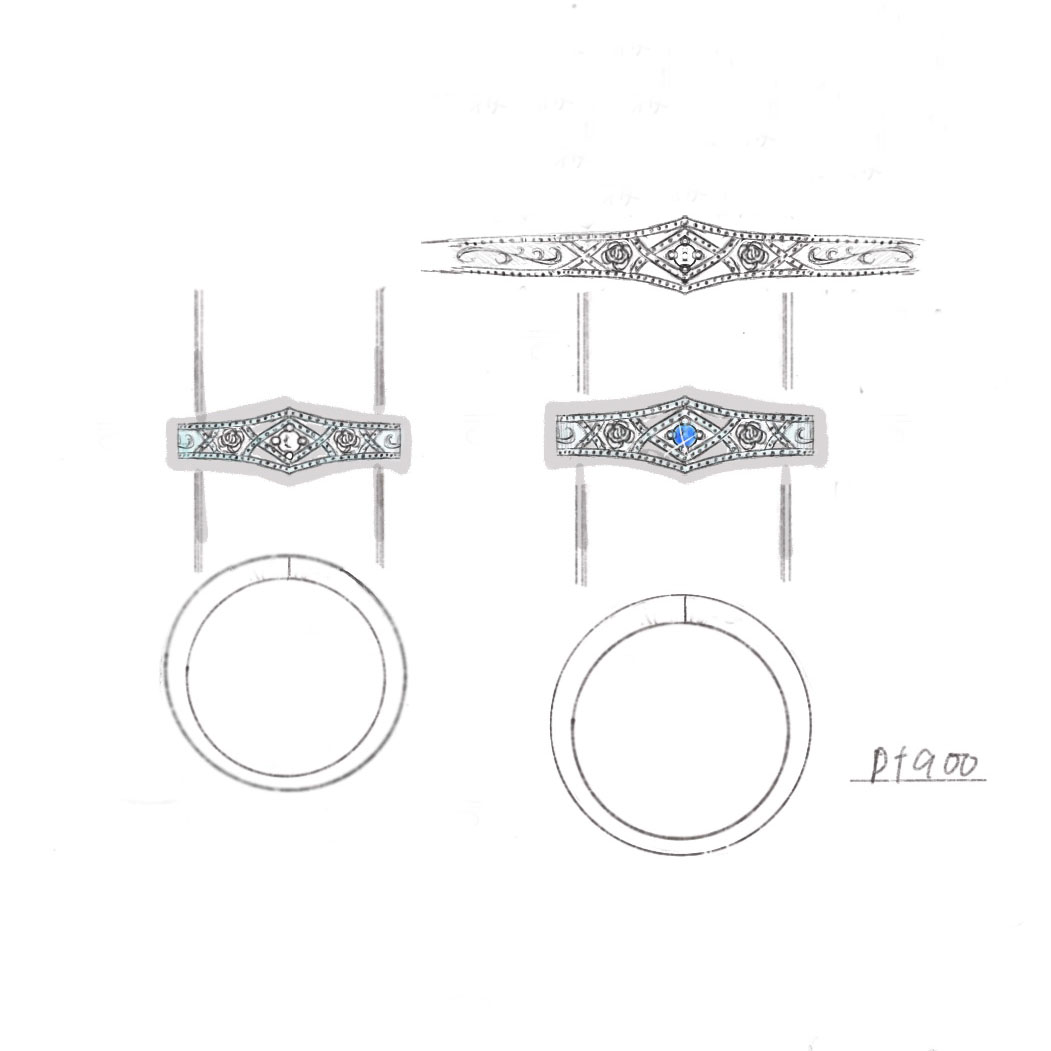 結婚指輪の制作事例before