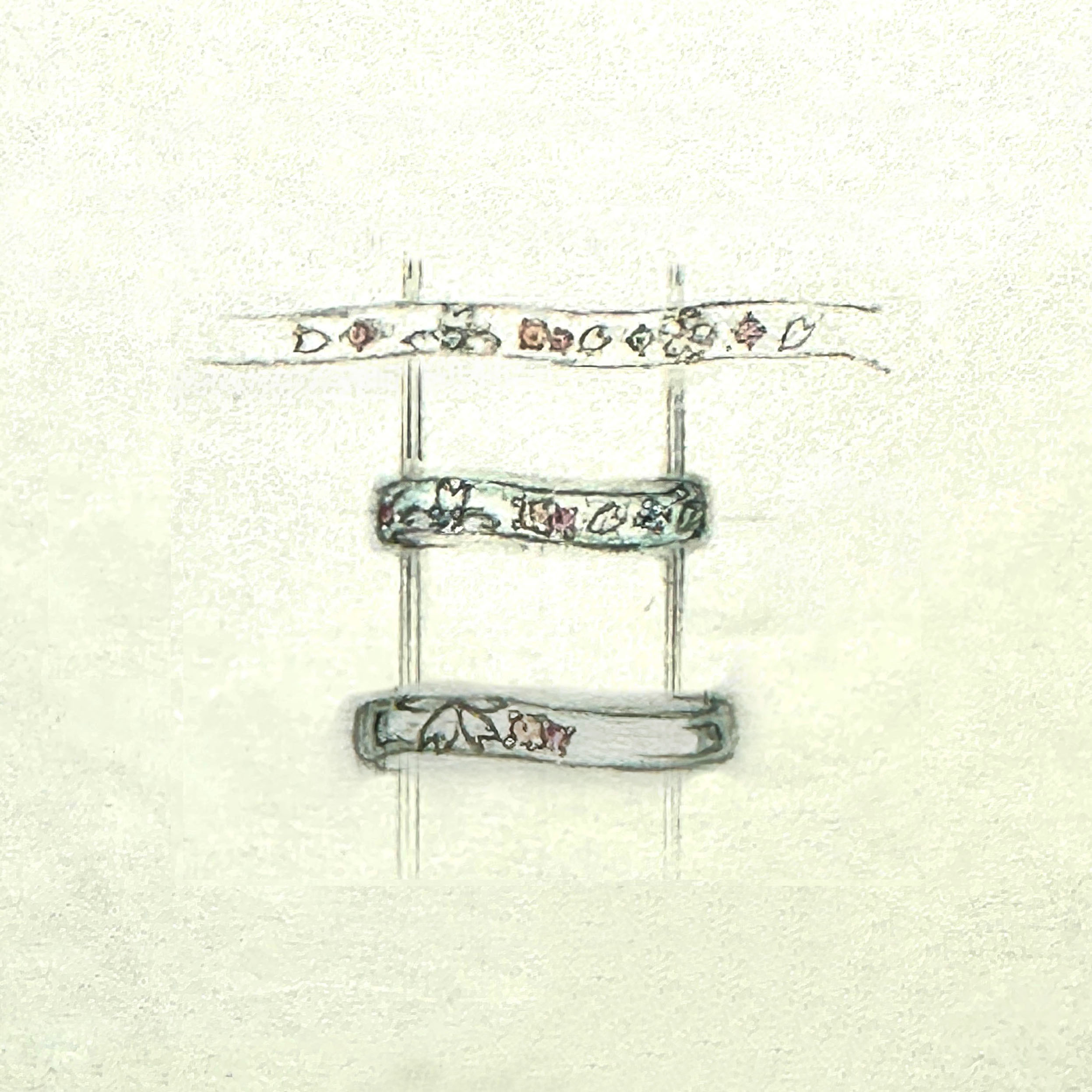 結婚指輪の制作事例before